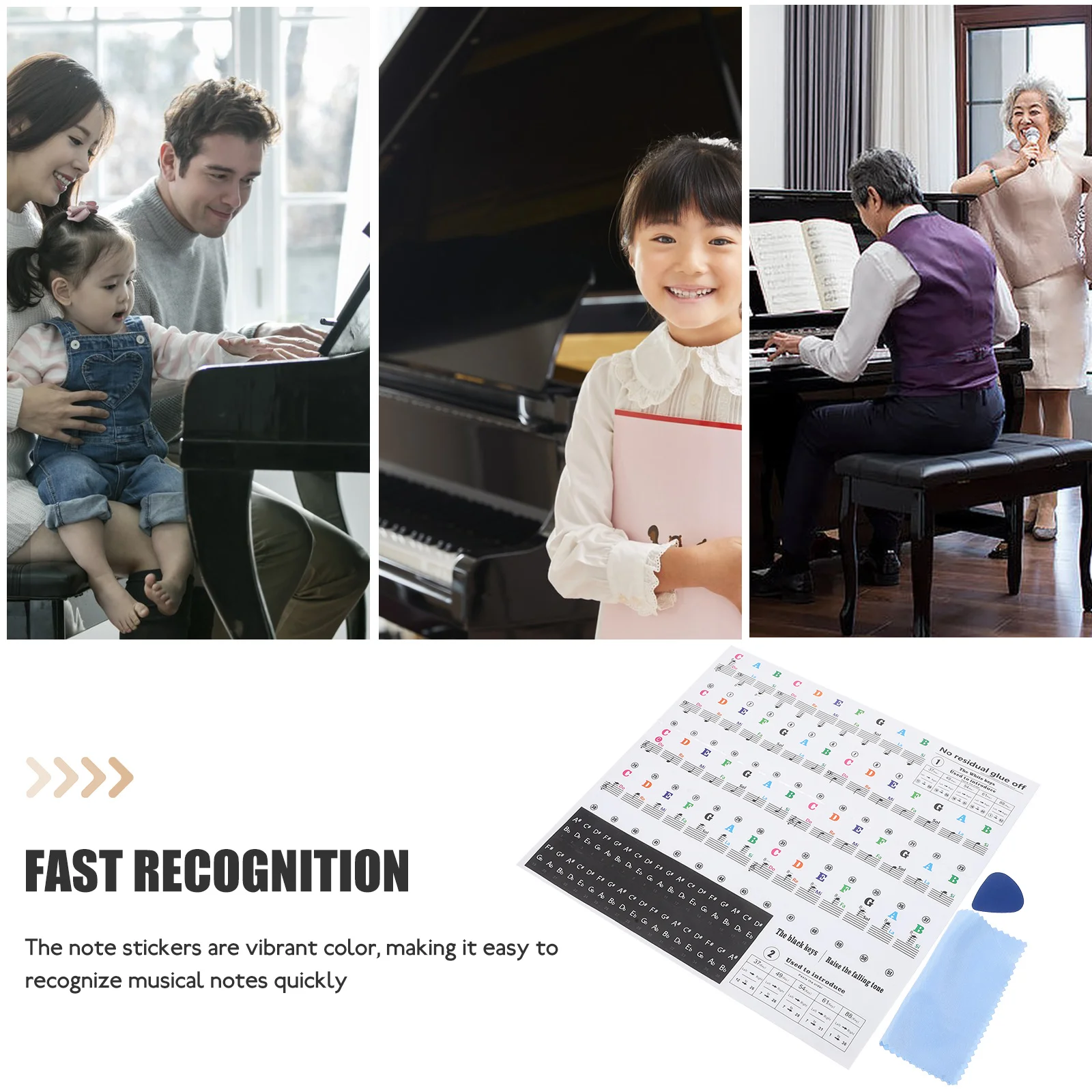 88Key Piano Keyboard Stickers Removable 61 Key Note Labels Vibrant Music Guide Easy Stick Piano Key Accessories For Beginners
88Key Piano Keyboard Stickers Removable 61 Key Note Labels Vibrant Music Guide Easy Stick Piano Key Accessories For Beginners