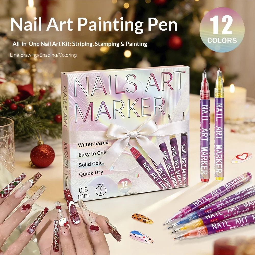 12Colors Nail Art Pens Set Quick Dry Waterproof Painting Graffiti Acrylic Pen DIY Nail Hand-painted Painting Pen Art Supplies
12Colors Nail Art Pens Set Quick Dry Waterproof Painting Graffiti Acrylic Pen DIY Nail Hand-painted Painting Pen Art Supplies