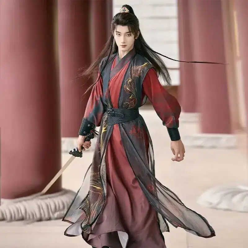 Oversized Hanfu Costume Men Chinese Vintage Red Hanfu Suits Halloween Cosplay Costume Party Outfit For Women Plus Size 2XL
Oversized Hanfu Costume Men Chinese Vintage Red Hanfu Suits Halloween Cosplay Costume Party Outfit For Women Plus Size 2XL