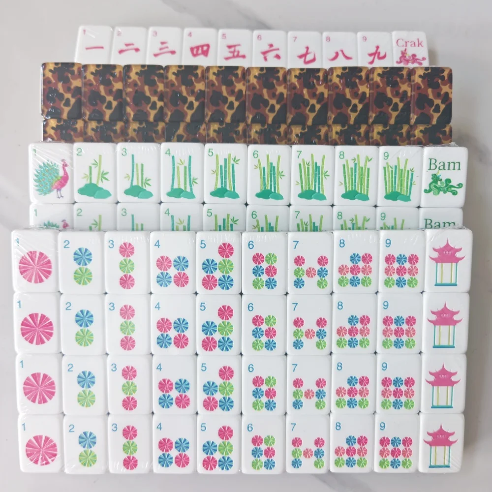 OMHJGO Premium Leopard Print American Mahjong Set 4-Layer Acrylic 160 Engraved Mahjong Tiles Waterproof Durable Adult Mah Jongg
OMHJGO Premium Leopard Print American Mahjong Set 4-Layer Acrylic 160 Engraved Mahjong Tiles Waterproof Durable Adult Mah Jongg