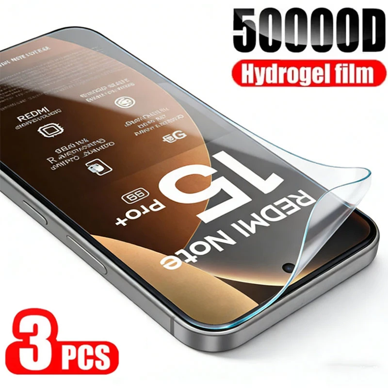 3Pcs Hydrogel Film For Xiaomi Redmi Note 15 Pro 14 13 12 11 10 9 Pro 11S Soft Screen Protector For Redmi 15C 14C 13C 10 HD Film
3Pcs Hydrogel Film For Xiaomi Redmi Note 15 Pro 14 13 12 11 10 9 Pro 11S Soft Screen Protector For Redmi 15C 14C 13C 10 HD Film