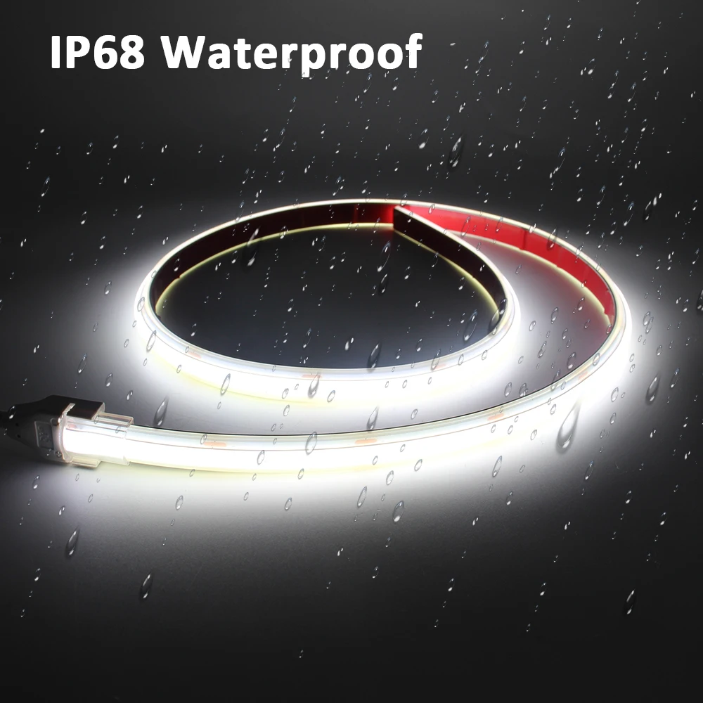 AC 220V IP68 Waterproof COB LED Strip Lights DC 24V Tape Lamp with 2Pin Wires 3000K 4000K 6000K Flexible Ribbon for Home Decor
AC 220V IP68 Waterproof COB LED Strip Lights DC 24V Tape Lamp with 2Pin Wires 3000K 4000K 6000K Flexible Ribbon for Home Decor