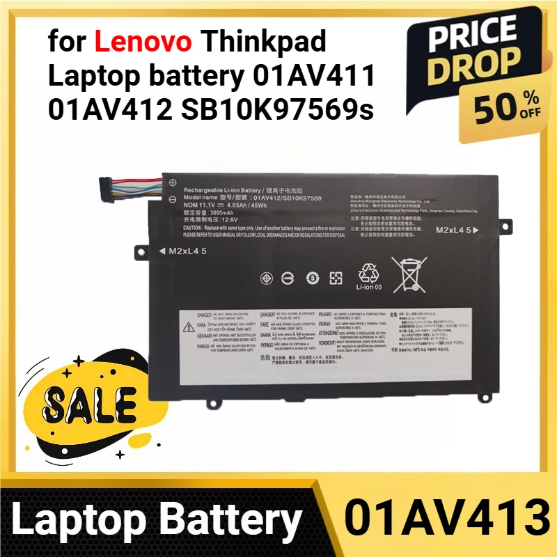 45 Втч 01AV413 для ноутбука Lenovo Thinkpad, аккумулятор 01AV411 01AV412 SB10K97569s E470 E475 E470C
45 Втч 01AV413 для ноутбука Lenovo Thinkpad, аккумулятор 01AV411 01AV412 SB10K97569s E470 E475 E470C
