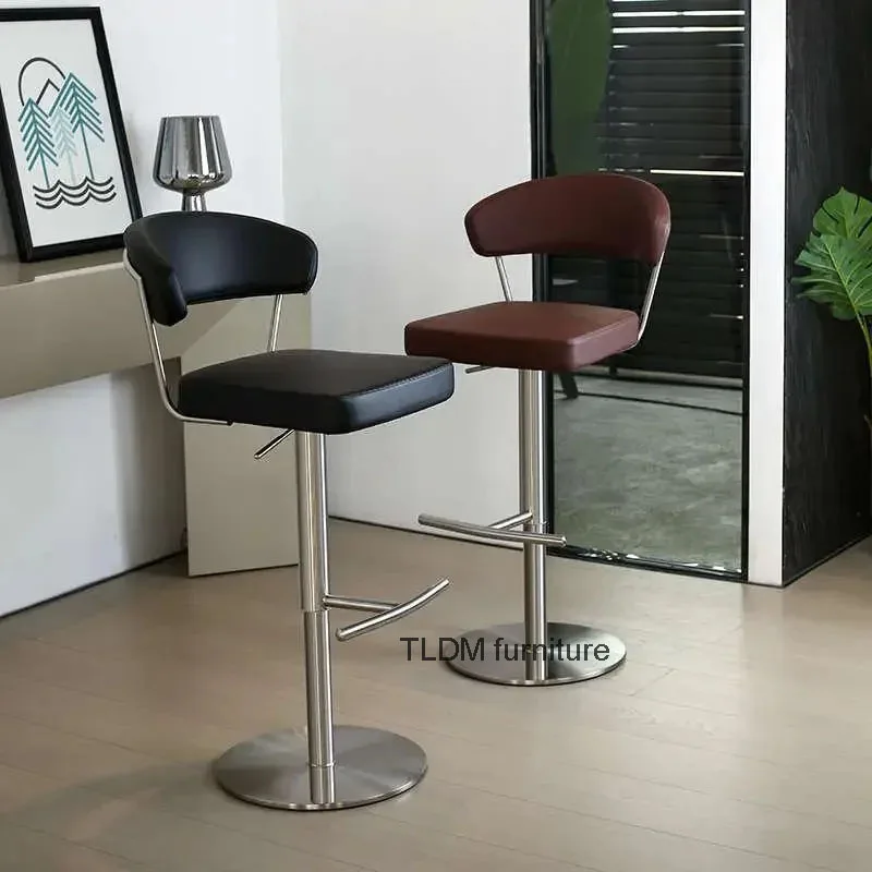 American Stainless Steel Bar Chairs Home Lifting High Bar Stools Modern Simple Rotating Dining Chairs for Kitchen Bar Furniture
American Stainless Steel Bar Chairs Home Lifting High Bar Stools Modern Simple Rotating Dining Chairs for Kitchen Bar Furniture