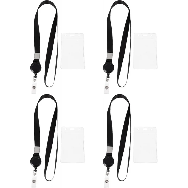4pcs Vertical Badge Protection Covers with Lanyard and Retractable Reel, Id Card Holders for Work Passes and Student Badges,
4pcs Vertical Badge Protection Covers with Lanyard and Retractable Reel, Id Card Holders for Work Passes and Student Badges,