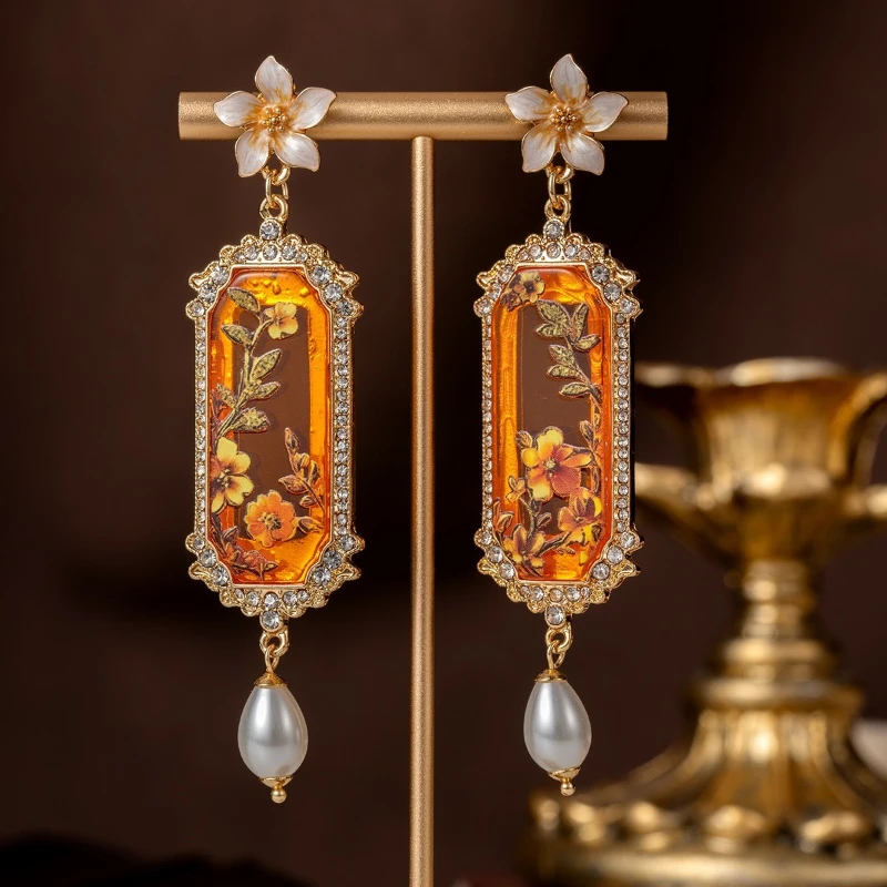 Vintage Relief Flower Court Earrings Fashion Luxury Ornament Gift for Ladies
Vintage Relief Flower Court Earrings Fashion Luxury Ornament Gift for Ladies