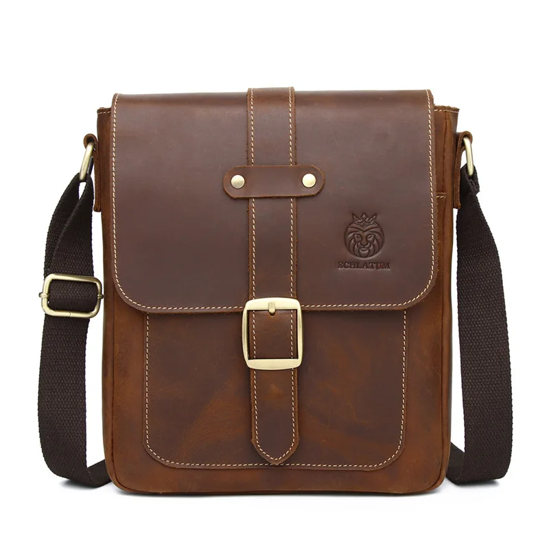 Мужская кожаная сумка Crazy Horse на одно плечо, верхний слой из воловьей кожи, мужская сумка через плечо из натуральной кожи в британском стиле ретро
Мужская кожаная сумка Crazy Horse на одно плечо, верхний слой из воловьей кожи, мужская сумка через плечо из натуральной кожи в британском стиле ретро