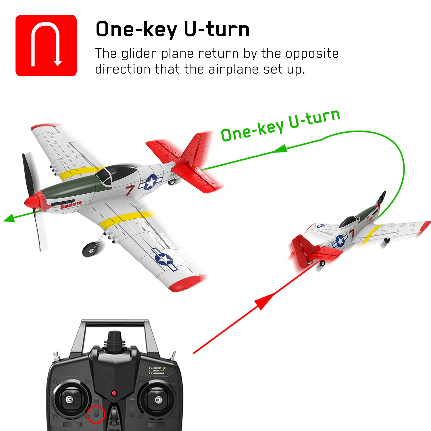 2020 Mini P-51D EPP 400mm Wingspan 2.4G 6-Axis Electric RC Airplane Trainer Fight Time Fixed Wing RTF for Beginner
2020 Mini P-51D EPP 400mm Wingspan 2.4G 6-Axis Electric RC Airplane Trainer Fight Time Fixed Wing RTF for Beginner
