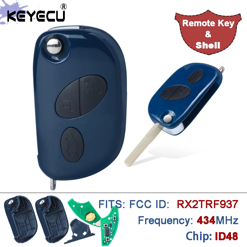 KEYECU ASK 433 МГц ID48 Чип FCC ID: RX2TRF937 Умный дистанционный брелок для Maserati GranTurismo Quattroporte GranCab 2005-2017
KEYECU ASK 433 МГц ID48 Чип FCC ID: RX2TRF937 Умный дистанционный брелок для Maserati GranTurismo Quattroporte GranCab 2005-2017