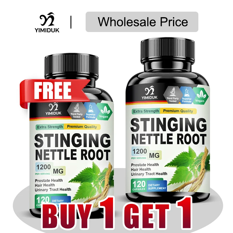Buy 1 Get 1 Free! Stinging Nettle Root Capsules, Prostate Support and Urinary Tract Health, Relieve Urinary Frequency, Non-GMO
Buy 1 Get 1 Free! Stinging Nettle Root Capsules, Prostate Support and Urinary Tract Health, Relieve Urinary Frequency, Non-GMO