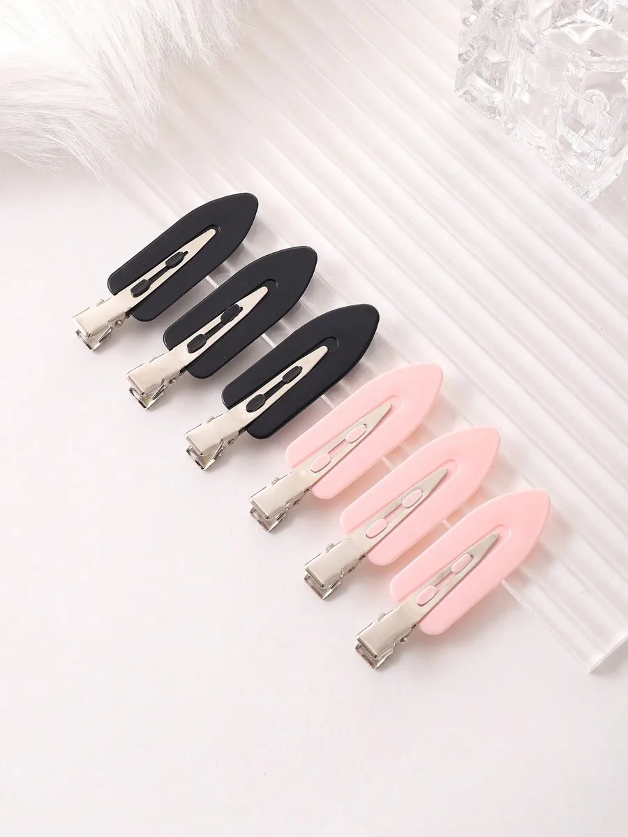 6pcs Hair Clips Set Snag-Free Claw Clips For Bangs And Loose Hair Styling Pink Black Accessories
6pcs Hair Clips Set Snag-Free Claw Clips For Bangs And Loose Hair Styling Pink Black Accessories