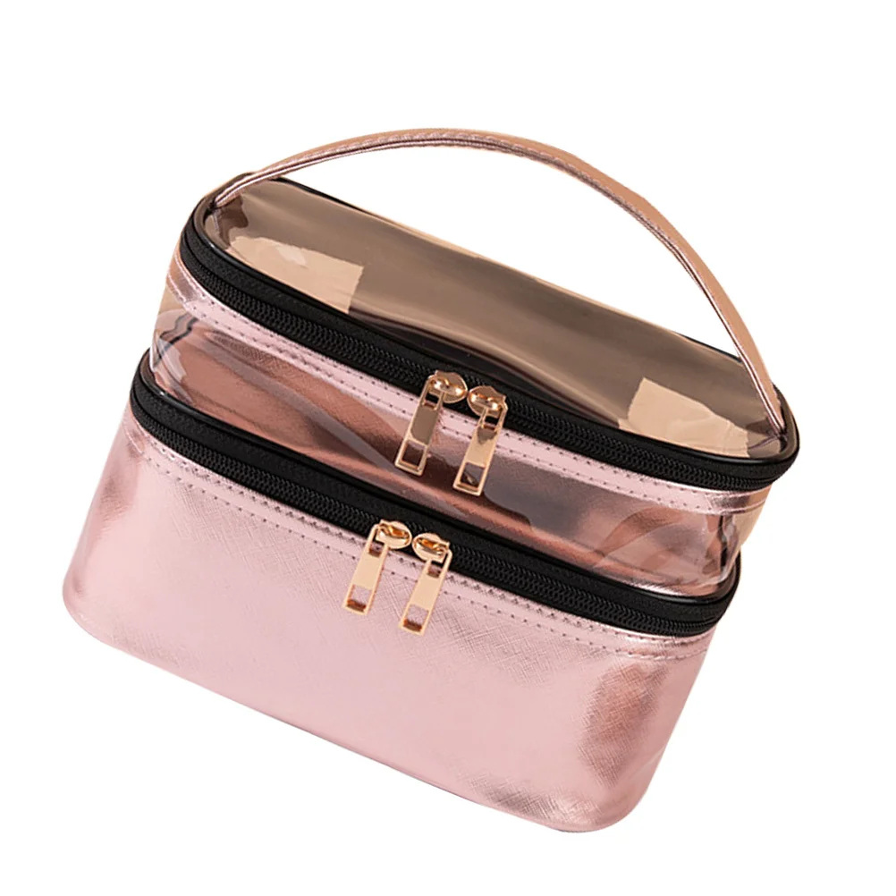 1pc Makeup Bag Double Layer Waterproof Travel Organizer Portable Toiletry Storage Pouch For Women Washing Bag
1pc Makeup Bag Double Layer Waterproof Travel Organizer Portable Toiletry Storage Pouch For Women Washing Bag