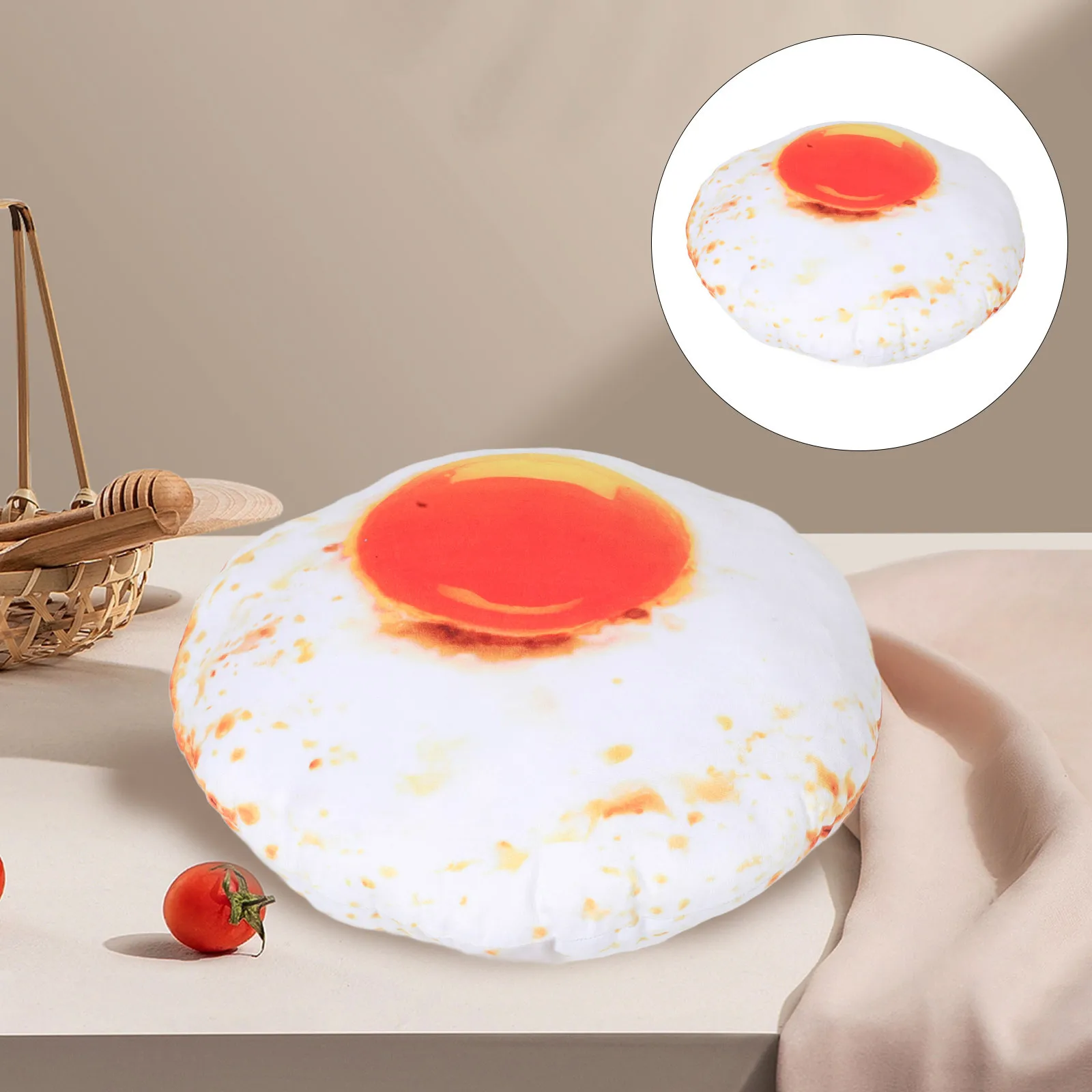 Creative Fried Egg Pillow Realistic Food Cushion Soft Comfortable Egg Shaped Pillow for Couch Home Decor Food Cushion for Couch 
Creative Fried Egg Pillow Realistic Food Cushion Soft Comfortable Egg Shaped Pillow for Couch Home Decor Food Cushion for Couch