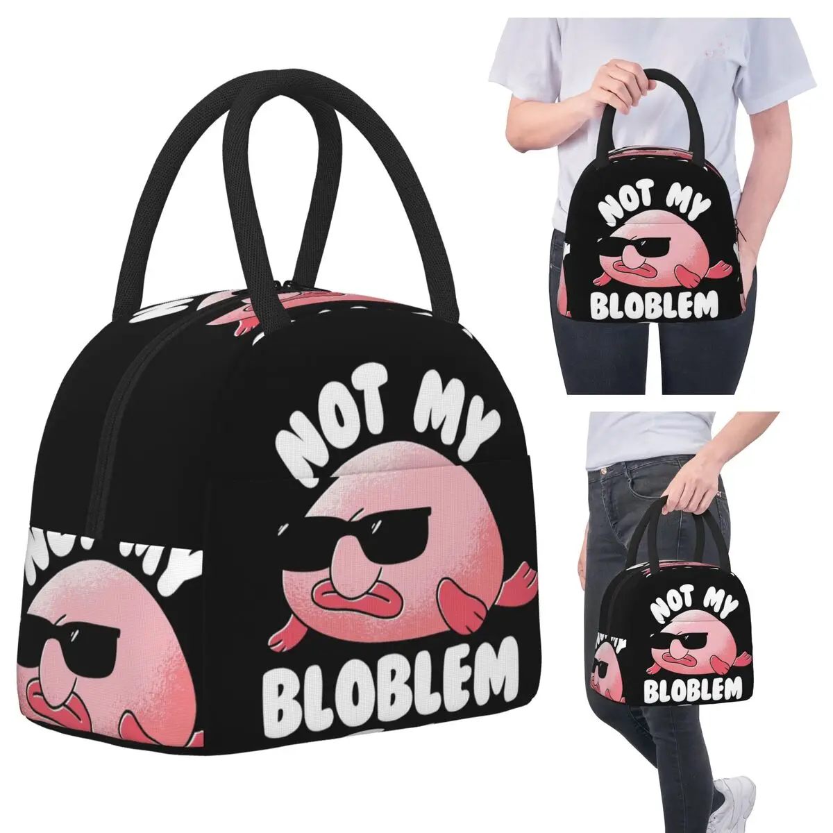 Blobfish Not My Bloblem Not My Problem Lunch Bags Insulated Bento Box Lunch Tote Picnic Bags Thermal Bag for Woman Kids Work
Blobfish Not My Bloblem Not My Problem Lunch Bags Insulated Bento Box Lunch Tote Picnic Bags Thermal Bag for Woman Kids Work