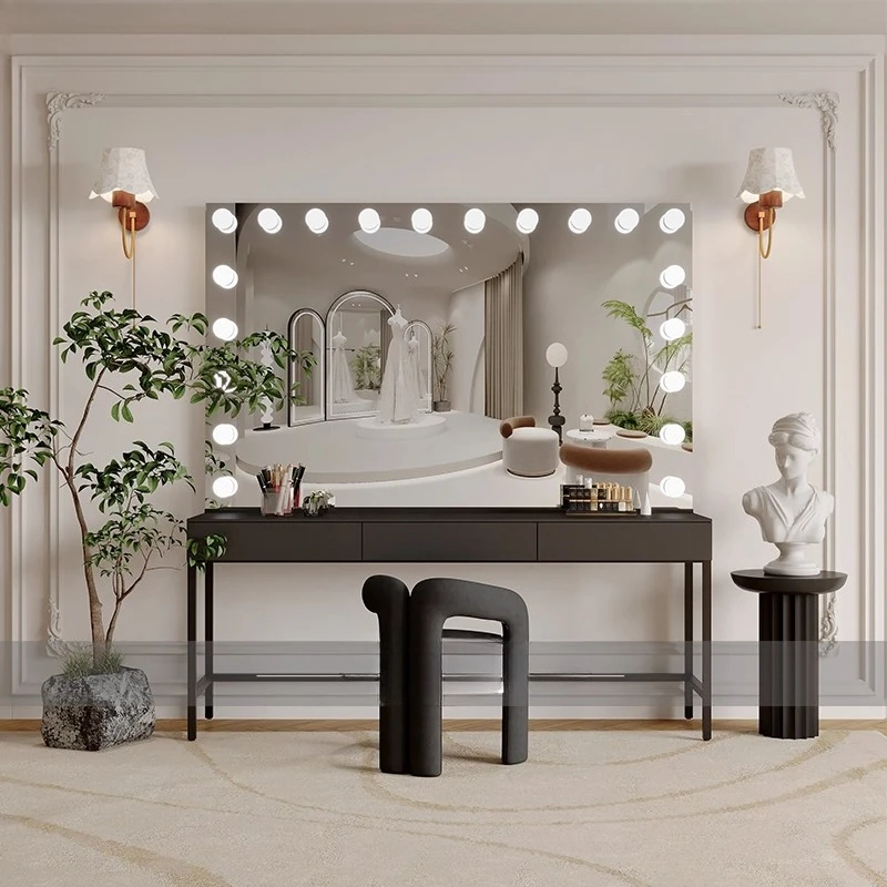 Professional dressing table with lamp in the studio, wedding shop, beauty salon, makeup tattoo embroidery studio
Professional dressing table with lamp in the studio, wedding shop, beauty salon, makeup tattoo embroidery studio