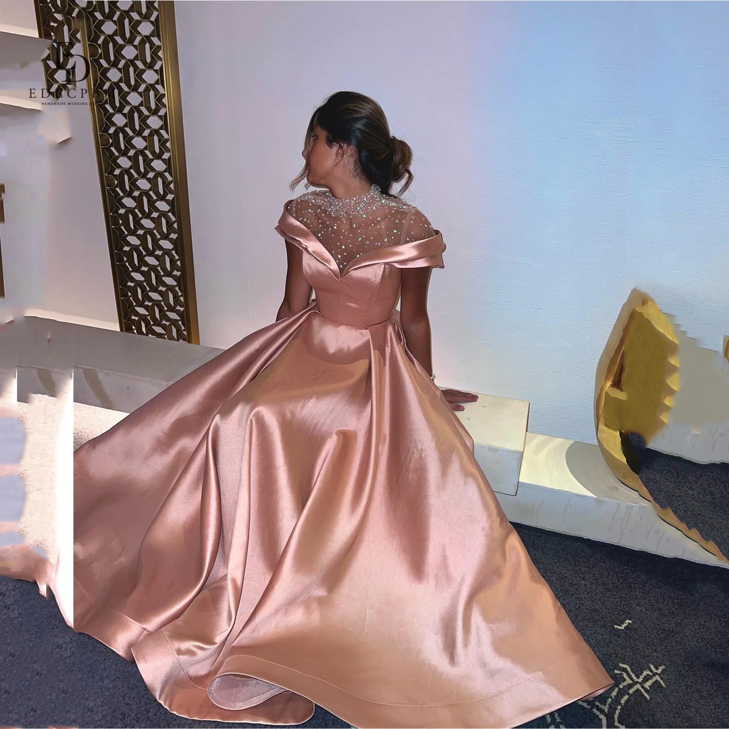 EDECPBM فساتين سهرات Prom Dress Luxurious Evening Dresses for Special Occasions Beads Satin Elegant Party Dresses Customized
EDECPBM فساتين سهرات Prom Dress Luxurious Evening Dresses for Special Occasions Beads Satin Elegant Party Dresses Customized