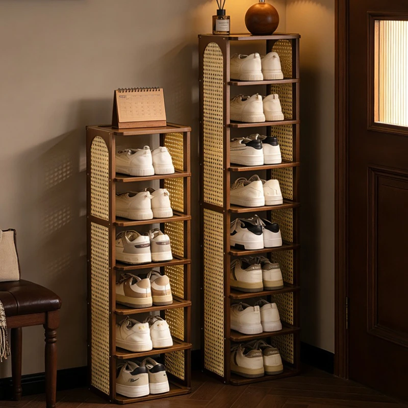Factory direct sale Minimalist Shoe rack multi-layer household door small narrow home storage rattan shoe cabinet
Factory direct sale Minimalist Shoe rack multi-layer household door small narrow home storage rattan shoe cabinet