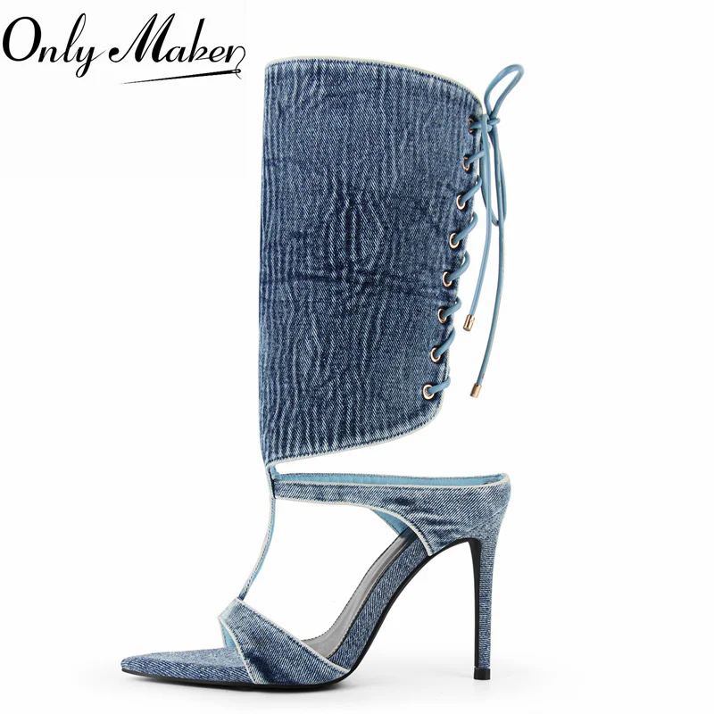 Onlymaker Women Back Lace Up Open Pointed Toe Stiletto Ankle Strap Sandals Thin High Heel Cut Out Summer Sandals
Onlymaker Women Back Lace Up Open Pointed Toe Stiletto Ankle Strap Sandals Thin High Heel Cut Out Summer Sandals