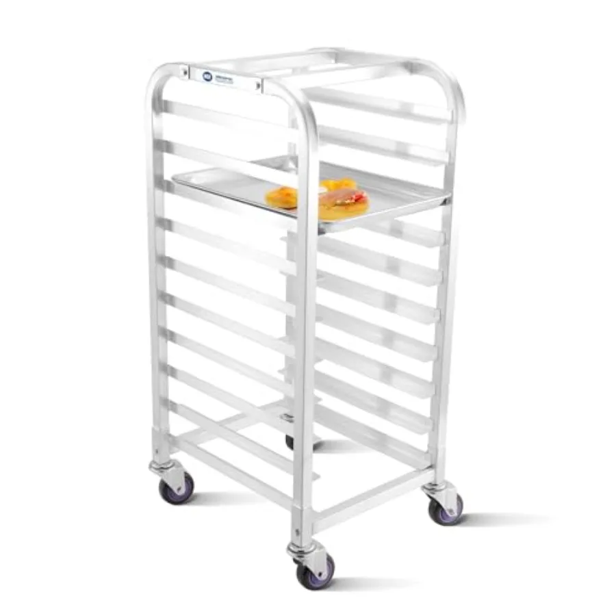 10-Tier Half Sheet Pan, NSF Bun Pan, Aluminum Bakery, Commercial Kitchen Bakery Cooling, Speed with 4 Wheels for 18" x 13" Shee
10-Tier Half Sheet Pan, NSF Bun Pan, Aluminum Bakery, Commercial Kitchen Bakery Cooling, Speed with 4 Wheels for 18" x 13" Shee