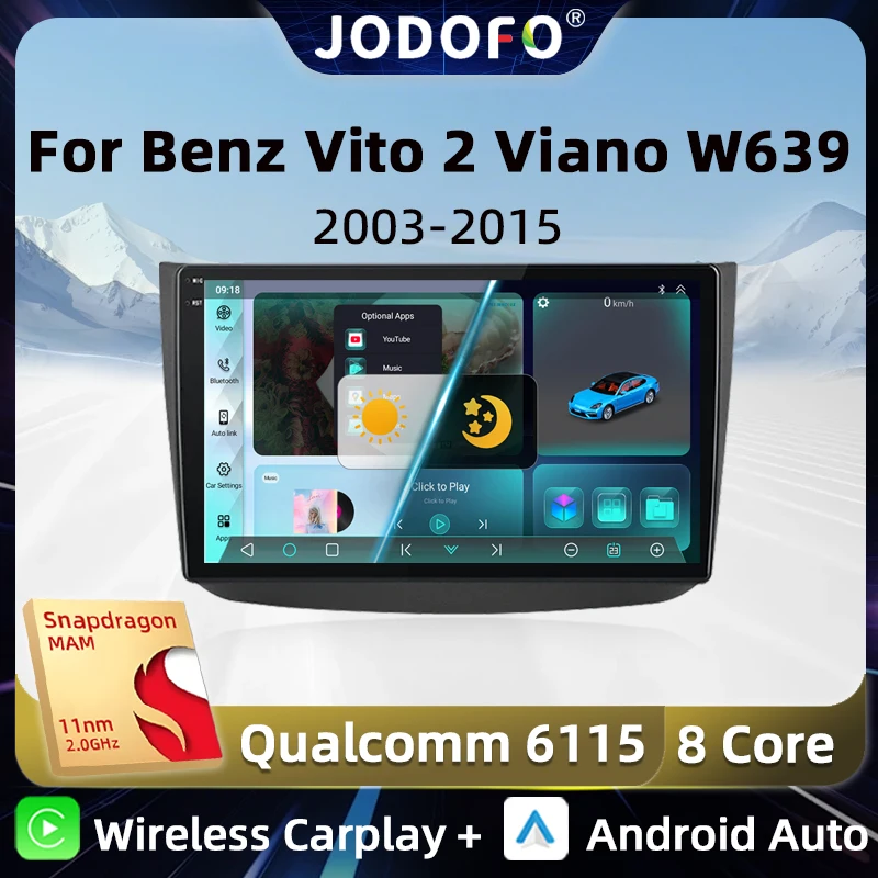 Автомобильная стереосистема Qualcomm Android 13 для Benz Viano 2 W639 2003-2015 Беспроводной CarPlay Auto 4G GPS DSP Радио Автомобильный мультимедийный плеер
Автомобильная стереосистема Qualcomm Android 13 для Benz Viano 2 W639 2003-2015 Беспроводной CarPlay Auto 4G GPS DSP Радио Автомобильный мультимедийный плеер