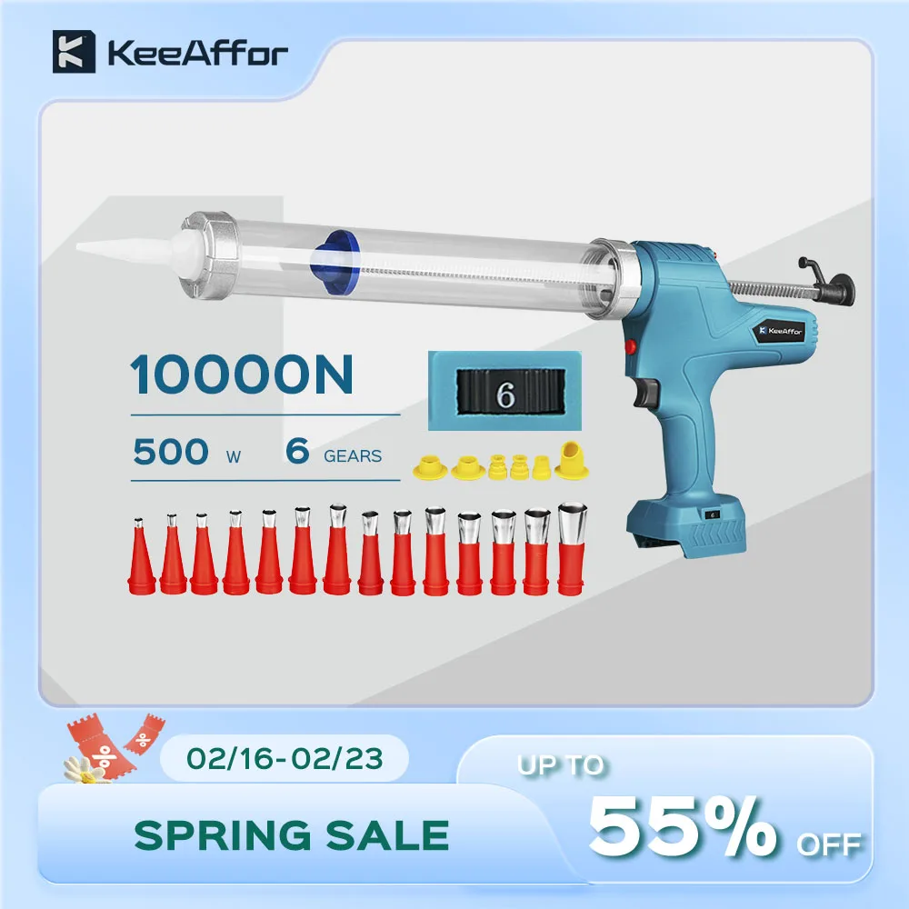 KEEAFFOR 10000N Electric Caulking Gun Cordless Electric Glue Gun Power Tool Adhesive Glue Sealant Tool For Makita 18v Battery
KEEAFFOR 10000N Electric Caulking Gun Cordless Electric Glue Gun Power Tool Adhesive Glue Sealant Tool For Makita 18v Battery