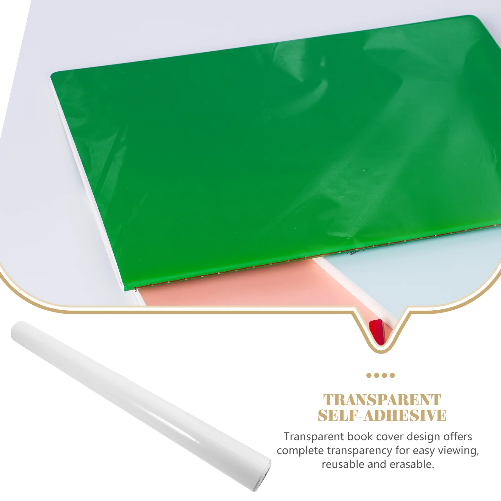 45x300cm Adhesive Book Cover Transparent Book Film Scrapbook Protector Cover Heat-resistant SelfAdhesive Film Covering Removable 
45x300cm Adhesive Book Cover Transparent Book Film Scrapbook Protector Cover Heat-resistant SelfAdhesive Film Covering Removable