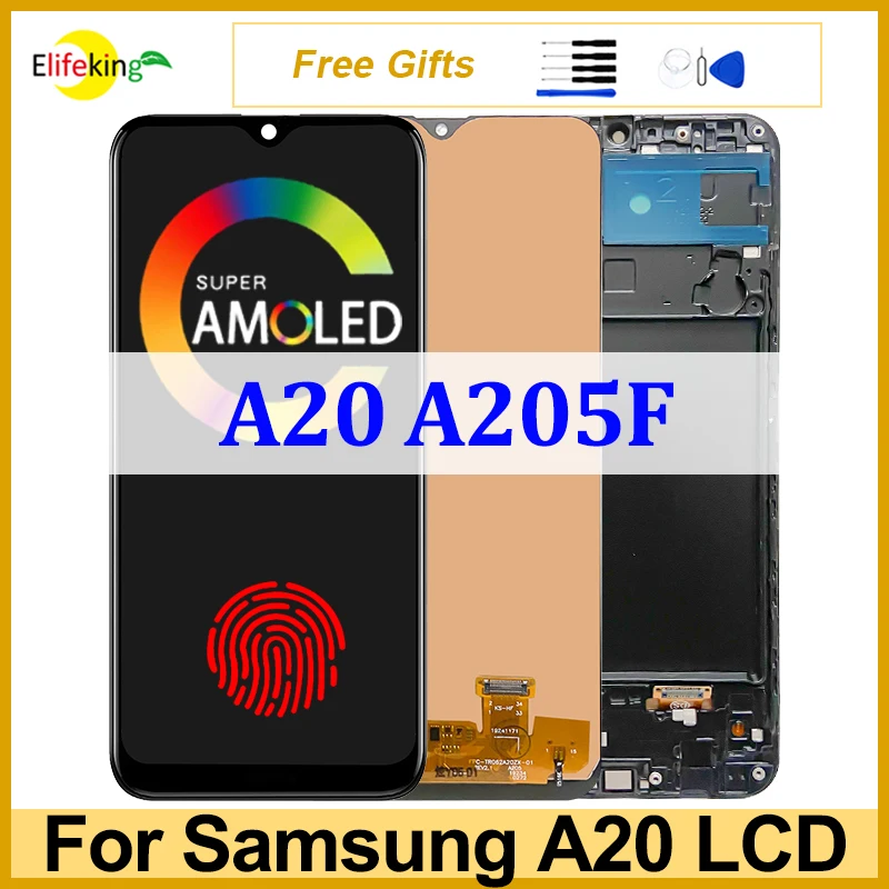 LCD For Samsung A20 A205 A205F Display Touch Screen A205GN A205G Digitizer Assembly with Frame Screens Replacement 100% Tested
LCD For Samsung A20 A205 A205F Display Touch Screen A205GN A205G Digitizer Assembly with Frame Screens Replacement 100% Tested