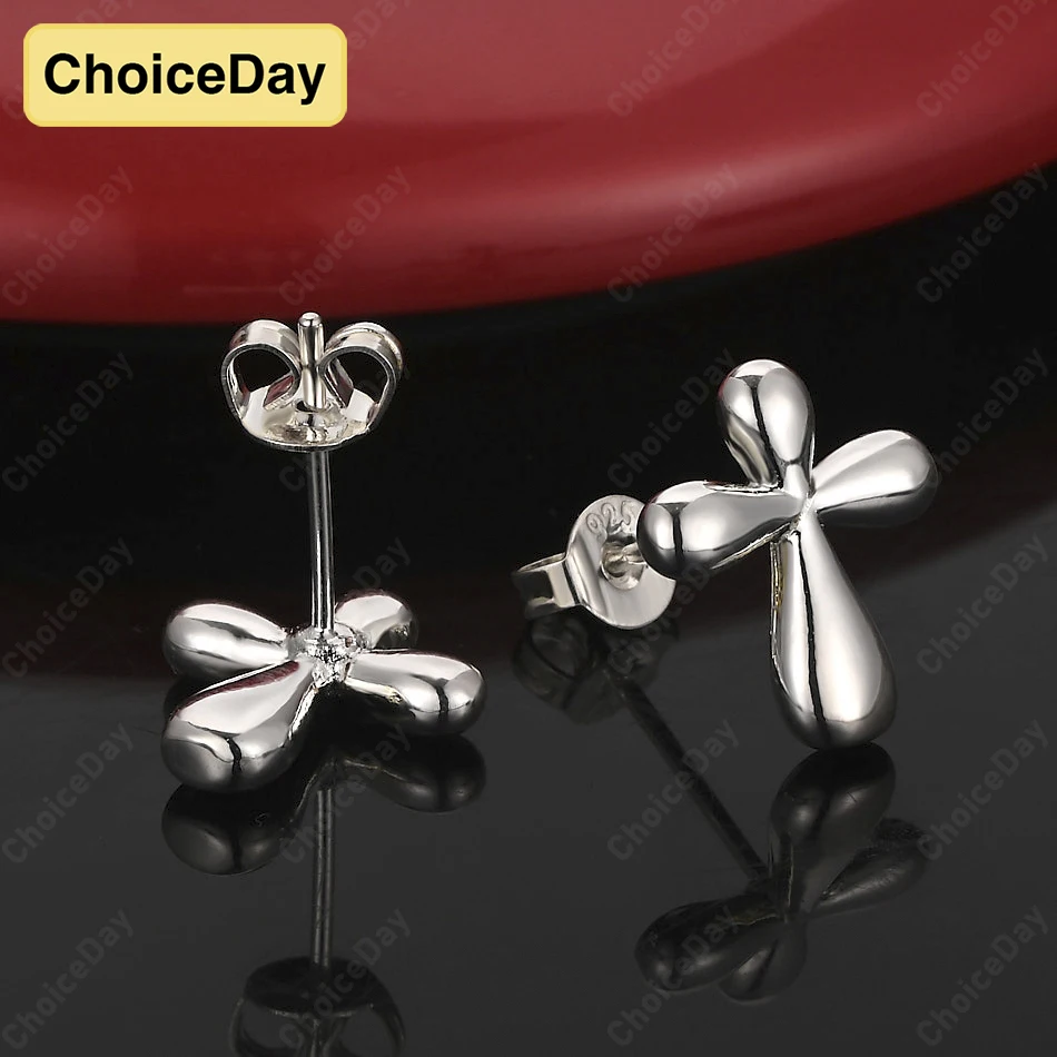 ChoiceDay 925 Sterling Silver Exquisite Cross Earrings Men Women Fashion Jewelry Wedding Accessories
ChoiceDay 925 Sterling Silver Exquisite Cross Earrings Men Women Fashion Jewelry Wedding Accessories