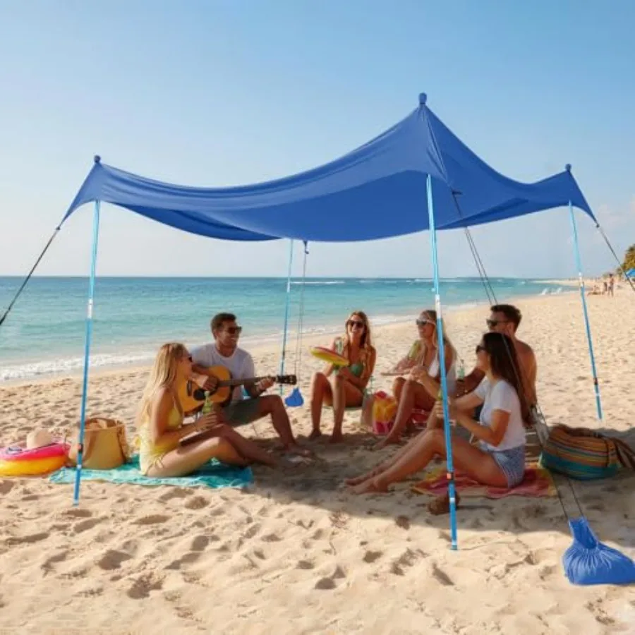 Beach Tent Sun Shelter for Outdoor Use, Polyester Fabric, Blue, UPF50+ UV Protection with Easy Pop-Up Setup and Adjustable Alum
Beach Tent Sun Shelter for Outdoor Use, Polyester Fabric, Blue, UPF50+ UV Protection with Easy Pop-Up Setup and Adjustable Alum