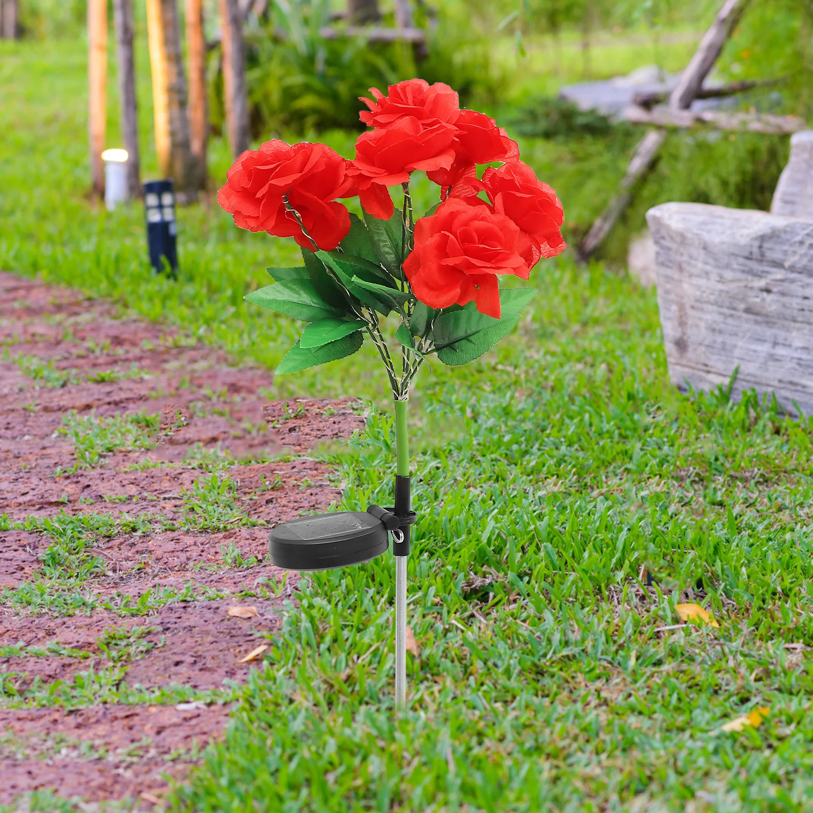 1PC 7 Heads Solar Red Rose Flower Lamp Waterproof Outdoor Decorative Garden LightsFlower Solar Stake for Yard Lawn Pathway
1PC 7 Heads Solar Red Rose Flower Lamp Waterproof Outdoor Decorative Garden LightsFlower Solar Stake for Yard Lawn Pathway
