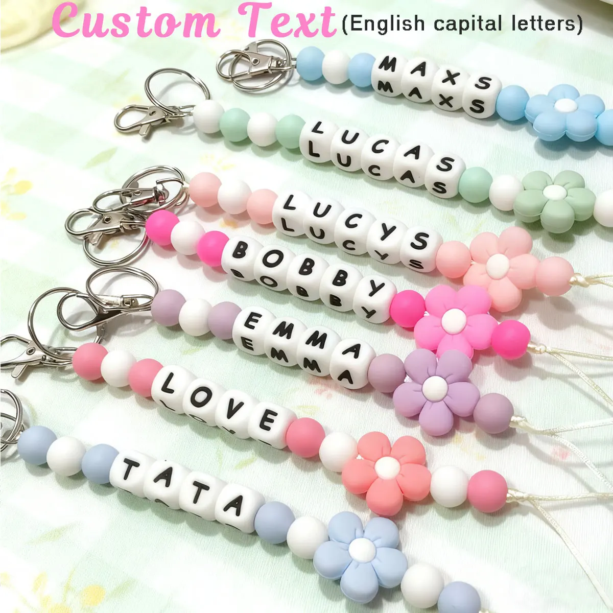 Персонализированный силиконовый брелок с цветком, подвеска для сумки/чашки, уникальный брелок на заказ, подарок на день рождения, рождественский подарок
Персонализированный силиконовый брелок с цветком, подвеска для сумки/чашки, уникальный брелок на заказ, подарок на день рождения, рождественский подарок