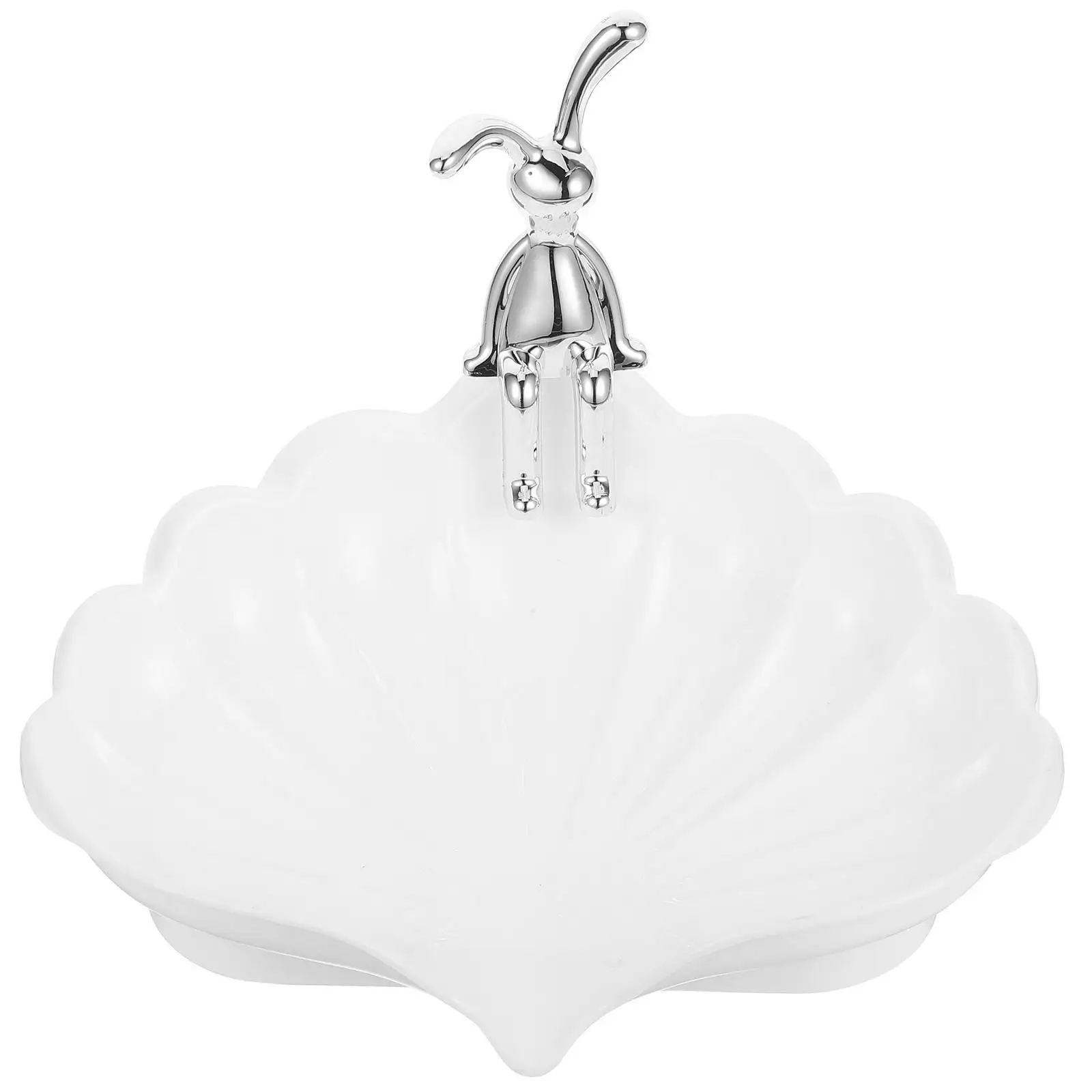 Rabbit Shell Soap Box Self Draining Holder White Small Bathroom Kitchen Sponge Tray Non Slip Strips Design Safe
Rabbit Shell Soap Box Self Draining Holder White Small Bathroom Kitchen Sponge Tray Non Slip Strips Design Safe