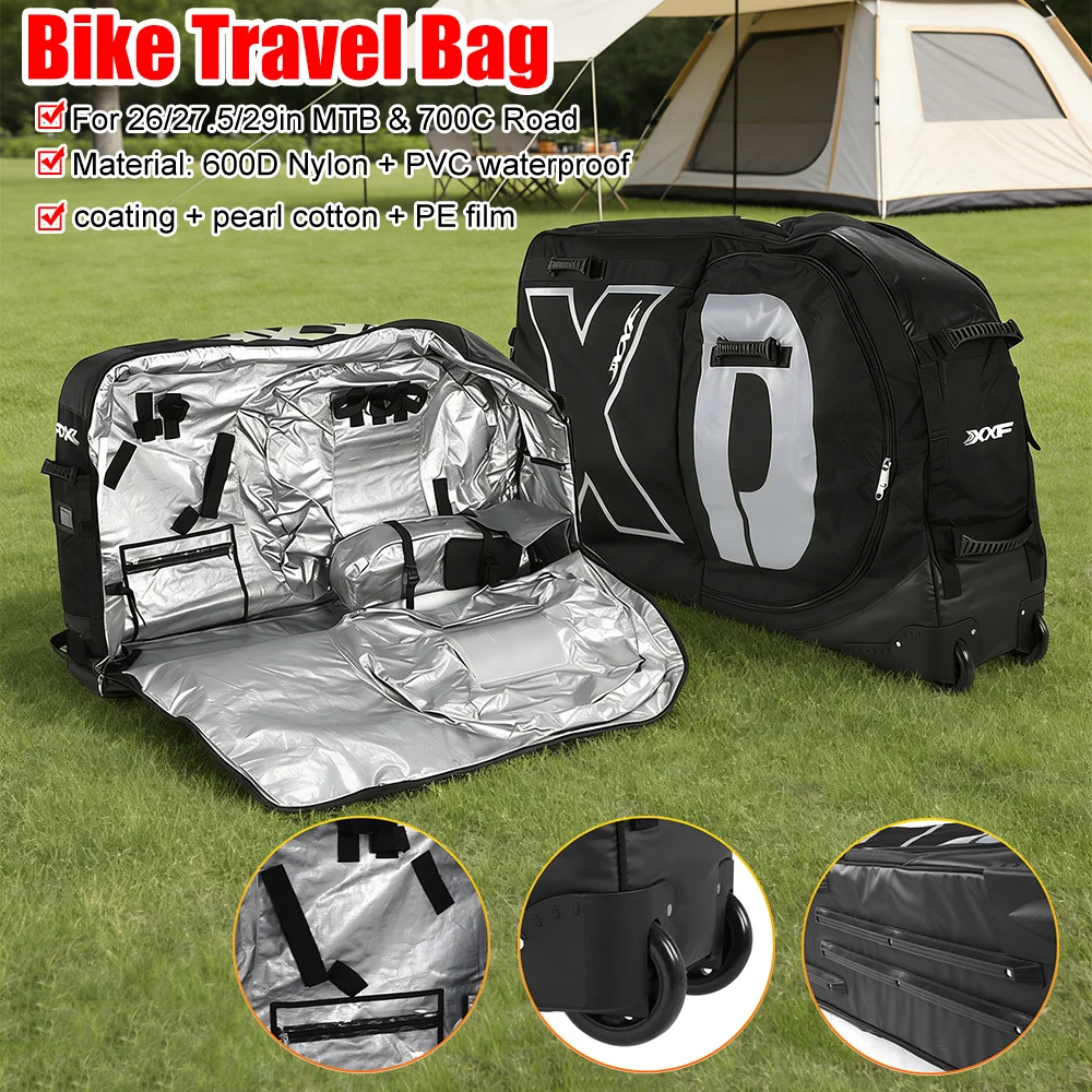 Водонепроницаемый нейлоновый чехол-кейс для велосипедов с колесами, увеличенной вместимости, для горных велосипедов 26/27.5/29 дюймов и шоссейных велосипедов 700C, из нейлона 900D, мягкий, для транспортировки велосипедов
Водонепроницаемый нейлоновый чехол-кейс для велосипедов с колесами, увеличенной вместимости, для горных велосипедов 26/27.5/29 дюймов и шоссейных велосипедов 700C, из нейлона 900D, мягкий, для транспортировки велосипедов