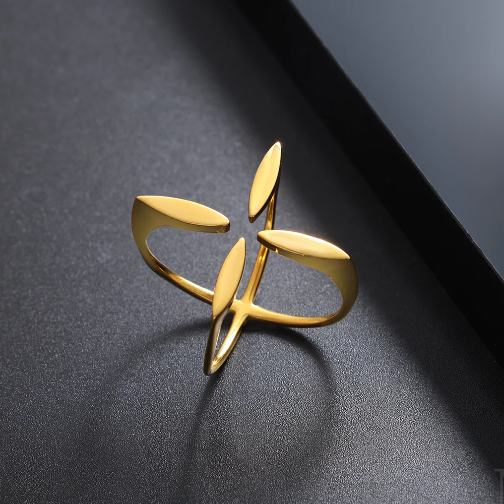 JOVO LOVE Fashion Open Line Cross Stainless Steel Ring for Elegant Women Lucky Exquisite Stacked Wear Thin Rings Party Jewelry
JOVO LOVE Fashion Open Line Cross Stainless Steel Ring for Elegant Women Lucky Exquisite Stacked Wear Thin Rings Party Jewelry
