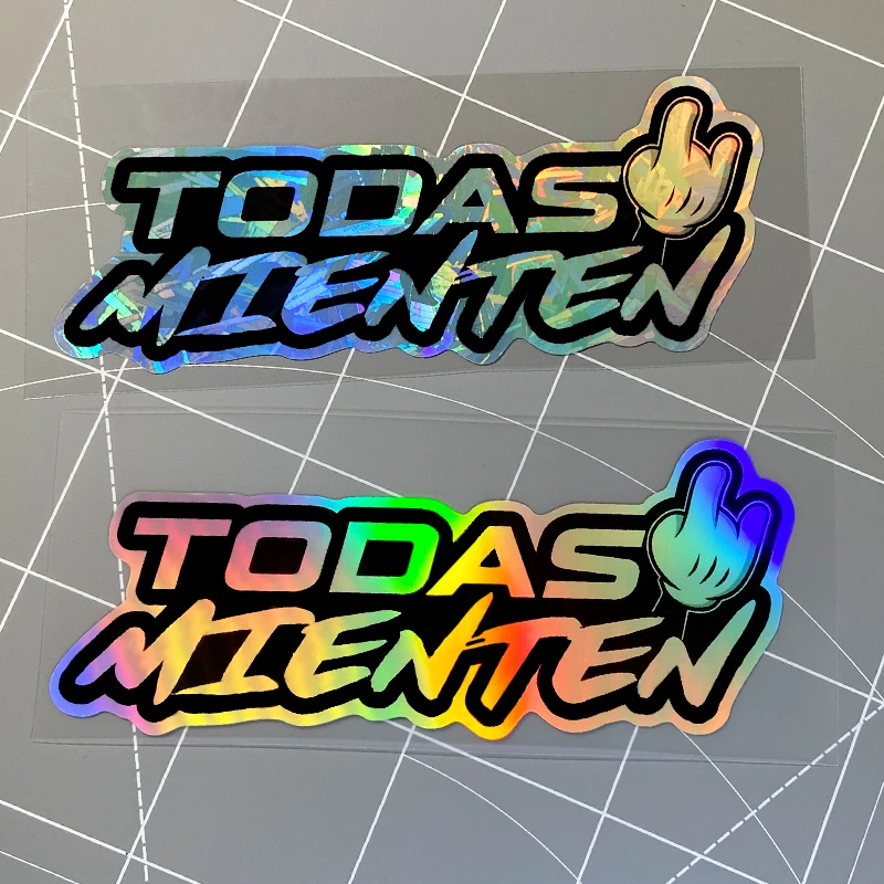 1PC/2PCS TODAS MIENTEN Funny Spanish Stickers Waterproof Vinyl Decals DIY Decor for Motorcycle Fuel Tank Scooter Car Window
1PC/2PCS TODAS MIENTEN Funny Spanish Stickers Waterproof Vinyl Decals DIY Decor for Motorcycle Fuel Tank Scooter Car Window