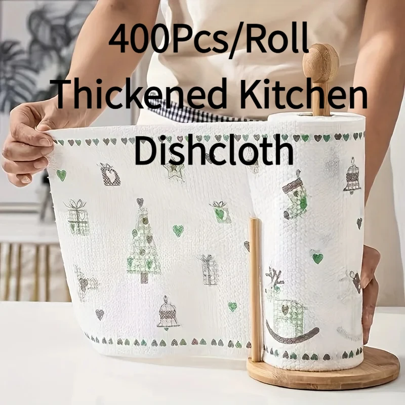 400Pcs/Roll Thickened Kitchen Dishcloth, Absorbent Dry Wet Dual Use, Non-Greasy Cleaning Cloth for Dishwashing
400Pcs/Roll Thickened Kitchen Dishcloth, Absorbent Dry Wet Dual Use, Non-Greasy Cleaning Cloth for Dishwashing
