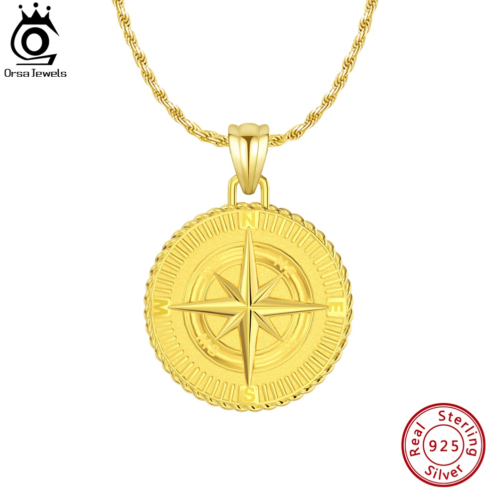 ORSA JEWELS Compass Viking Pendant for Men Women 925 Sterling Silver Fashion Gold Anchor Talisman Necklace Jewelry Gift NMN02
ORSA JEWELS Compass Viking Pendant for Men Women 925 Sterling Silver Fashion Gold Anchor Talisman Necklace Jewelry Gift NMN02