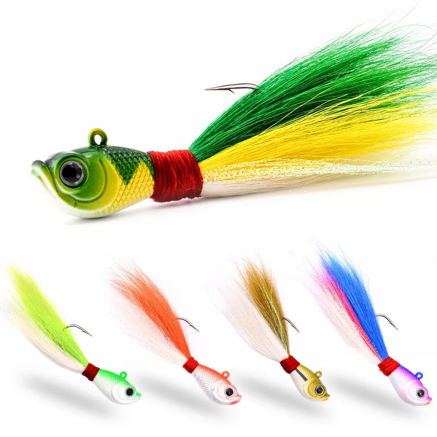 Wholesale Deer Hair Lead Head Jig Bearded Jig 7g-56g Colorful Bionic Hard Bait Freshwater Saltwater For Bass Trout Pike Tackle
Wholesale Deer Hair Lead Head Jig Bearded Jig 7g-56g Colorful Bionic Hard Bait Freshwater Saltwater For Bass Trout Pike Tackle