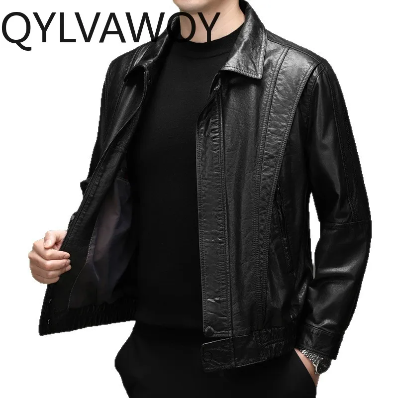 QYLVAWOY Real Leather Jacket Cowhide Motorcycle Jacket Trend Leather Jackets for Man New Spring Autumn Jaqueta Masculina Vintage
QYLVAWOY Real Leather Jacket Cowhide Motorcycle Jacket Trend Leather Jackets for Man New Spring Autumn Jaqueta Masculina Vintage