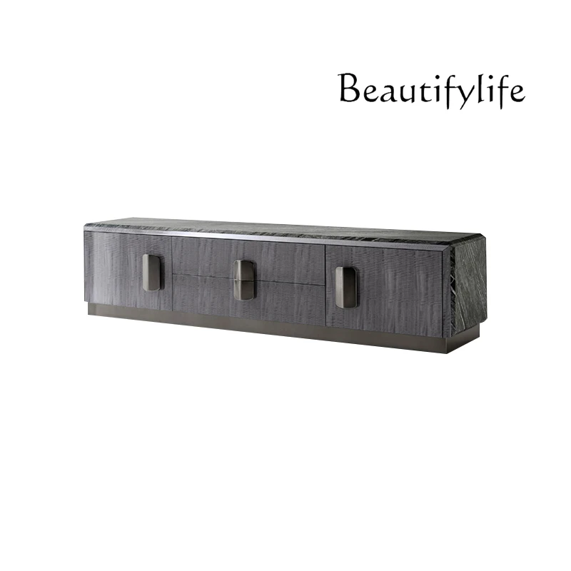 Modern Minimalist Floor Living Room Side Cabinet Italian Design High-End Entry Lux Marble TV Cabinet
Modern Minimalist Floor Living Room Side Cabinet Italian Design High-End Entry Lux Marble TV Cabinet