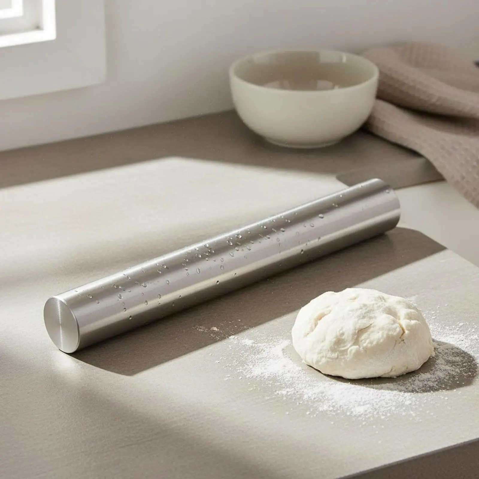 3 Pieces Stainless Steel Rolling Dough Roller Lightweight Hollow Rolling Dough Roller Baking Tool Seamless Surface Kitchenware
3 Pieces Stainless Steel Rolling Dough Roller Lightweight Hollow Rolling Dough Roller Baking Tool Seamless Surface Kitchenware