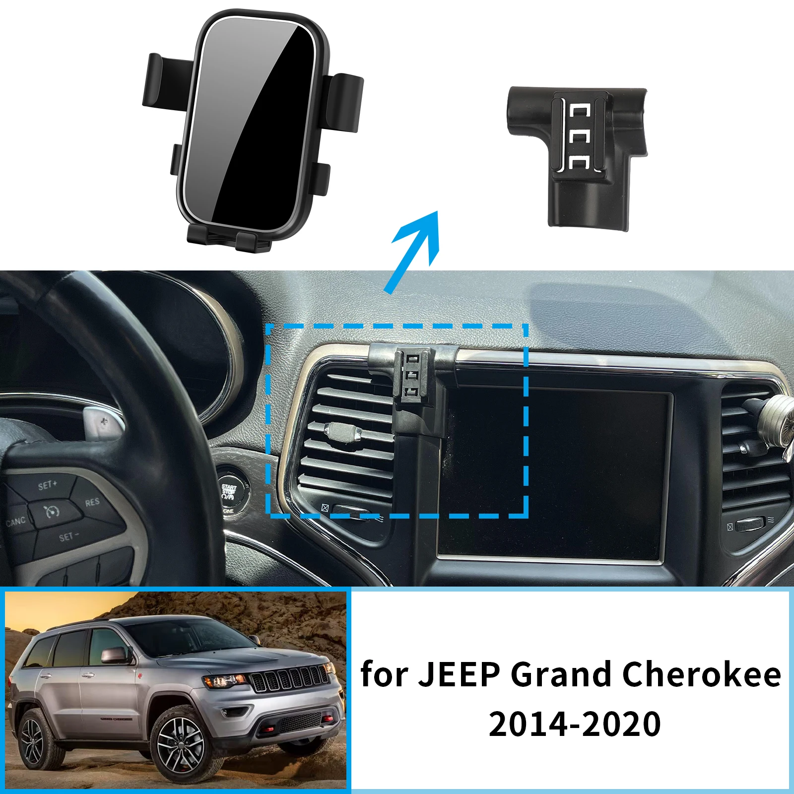 Car Mobile Phone Holder for JEEP Grand Cherokee 2014~2020Navigation Stand Auto GPS Bracket Accessories
Car Mobile Phone Holder for JEEP Grand Cherokee 2014~2020Navigation Stand Auto GPS Bracket Accessories