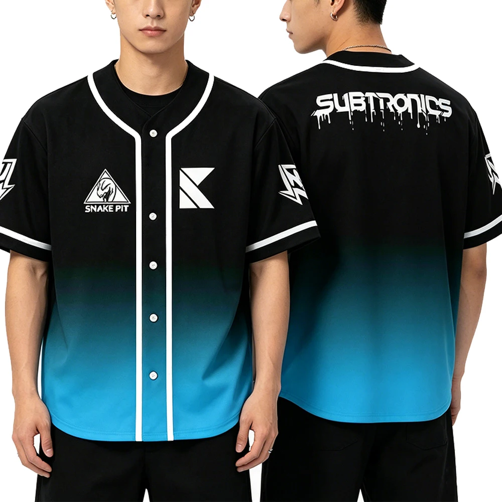 Subtronics All in One Snake Pit Kaskade Baseball Jersey V-Neck Short Sleeve Button-Down Shirts Women Men Streetwear Tops
Subtronics All in One Snake Pit Kaskade Baseball Jersey V-Neck Short Sleeve Button-Down Shirts Women Men Streetwear Tops