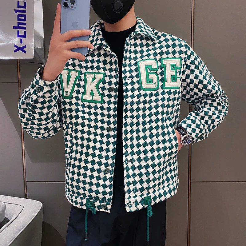 Autumn Winter Men's Faion Casual Plaid Jaet Thiened Youth Sle Streetwear Trendy Coat Long Sve Windproof Outerwear
Autumn Winter Men's Faion Casual Plaid Jaet Thiened Youth Sle Streetwear Trendy Coat Long Sve Windproof Outerwear