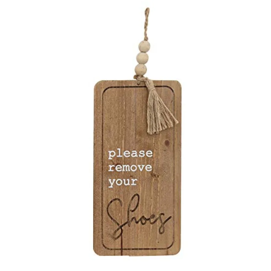 Please Remove Your Shoes Wood Wall Plaque with Wooden Bead String HangerCute and Rustic Country Style Home Accessory Gift Sign
Please Remove Your Shoes Wood Wall Plaque with Wooden Bead String HangerCute and Rustic Country Style Home Accessory Gift Sign