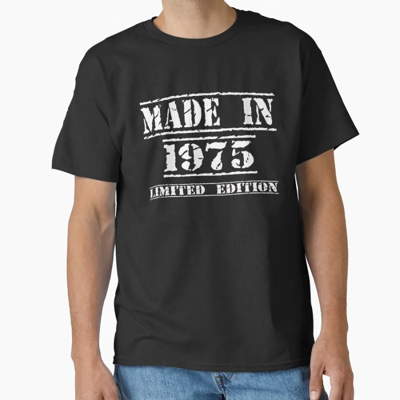 Made in 1975 Limited Edition Born in 1975 Vintage 50th Birthday Gift t shirt for men 100% cotton large size Adult tops S-6XL
Made in 1975 Limited Edition Born in 1975 Vintage 50th Birthday Gift t shirt for men 100% cotton large size Adult tops S-6XL