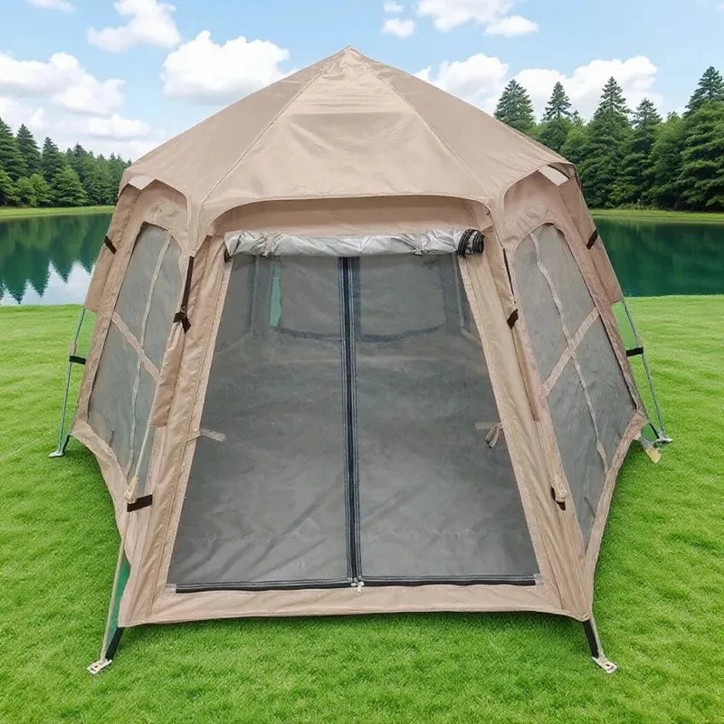 High Quality Outdoor Camping Fully Automatic Hexagonal Tent,- And Rain-Proof, Large-Space Multi-Person Famil Hot Selling
High Quality Outdoor Camping Fully Automatic Hexagonal Tent,- And Rain-Proof, Large-Space Multi-Person Famil Hot Selling