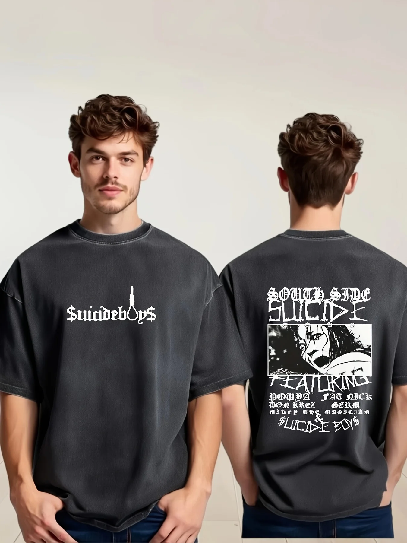 Vintage Washed Suicideboys T Shirt I Want To Die in New Orleans Gothic Man Short Sleeve T-shirts Unisex Hip Hop Clothing T-shirt
Vintage Washed Suicideboys T Shirt I Want To Die in New Orleans Gothic Man Short Sleeve T-shirts Unisex Hip Hop Clothing T-shirt
