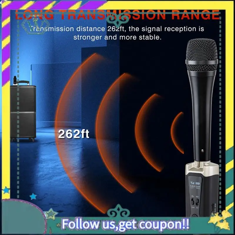 NEW Wireless Microphone Transmitter Receiver System With Wired To Wireless Adapter For Condenser 5V/ Dynamic 48V Universal 
NEW Wireless Microphone Transmitter Receiver System With Wired To Wireless Adapter For Condenser 5V/ Dynamic 48V Universal