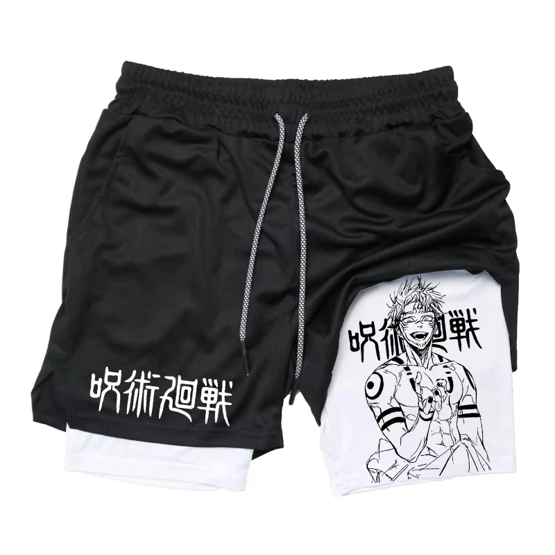 Japanese Anime Character Print 2-in-1 Men's Double-layer Shorts Breathable Quick-drying Sportswear Exercise Phone Pocket Shorts
Japanese Anime Character Print 2-in-1 Men's Double-layer Shorts Breathable Quick-drying Sportswear Exercise Phone Pocket Shorts